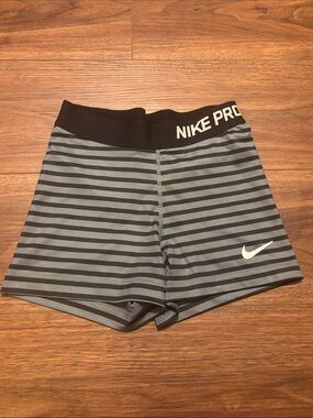 Nike Striped Performance Shorts - Gray & Black